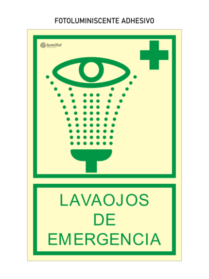 Señal Fotoluminiscente Lavaojos de Emergencia