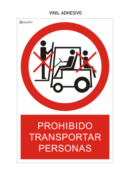 Señal Prohibido Transportar Personas