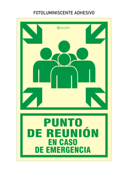 Señal Fotoluminiscente Punto de Reunión en Caso de Emergencia