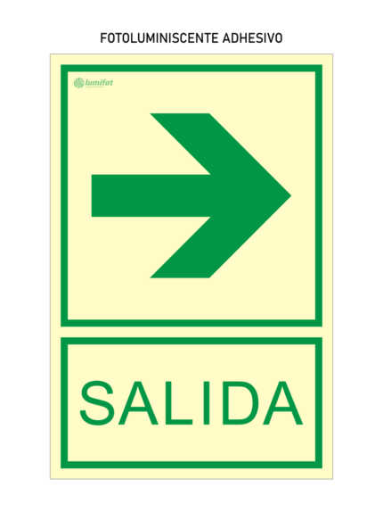 Señal Fotoluminiscente Salida Derecha