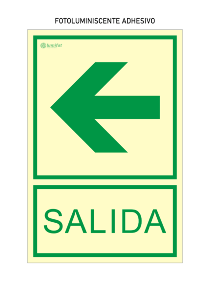Señal Fotoluminiscente Salida Izquierda